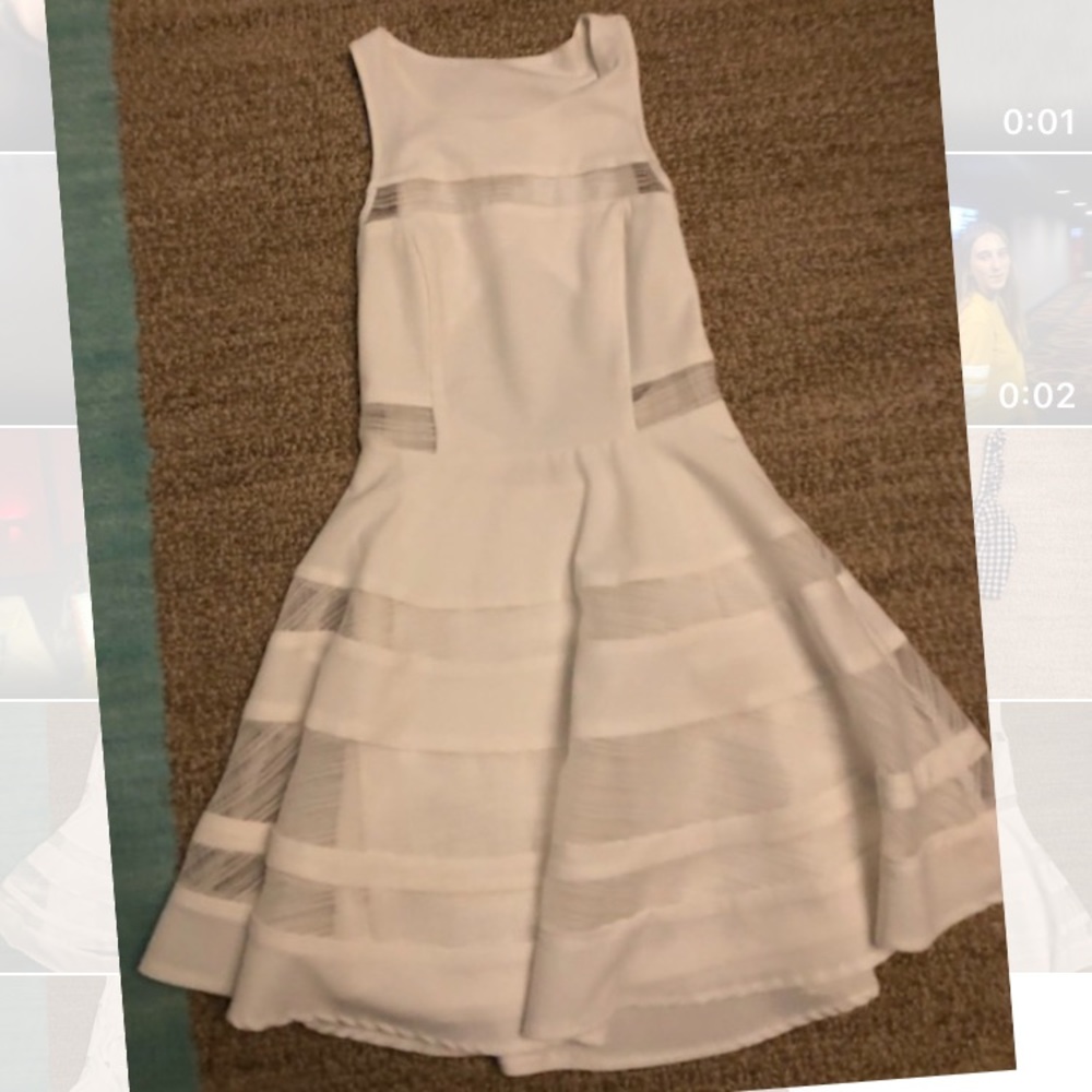 White dress with cutout in the back! Gently Used!